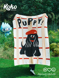 Veramou Meika the Cocker Spaniel Half-Sided Fleece Throw Blanket – 45" x 63"