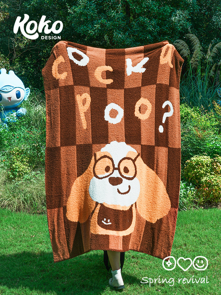Veramou Cockapoo Half-Sided Fleece Throw Blanket – 45" x 63"