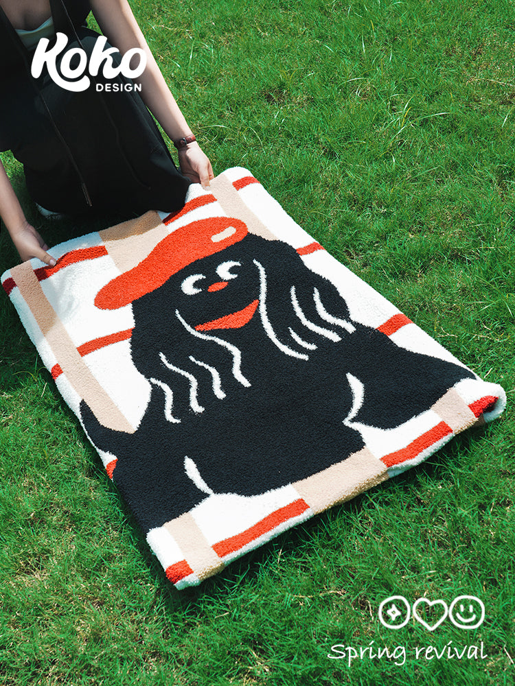 Veramou Meika the Cocker Spaniel Half-Sided Fleece Throw Blanket – 45" x 63"