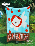 Veramou Westie Half-Sided Fleece Throw Blanket – 45" x 63"