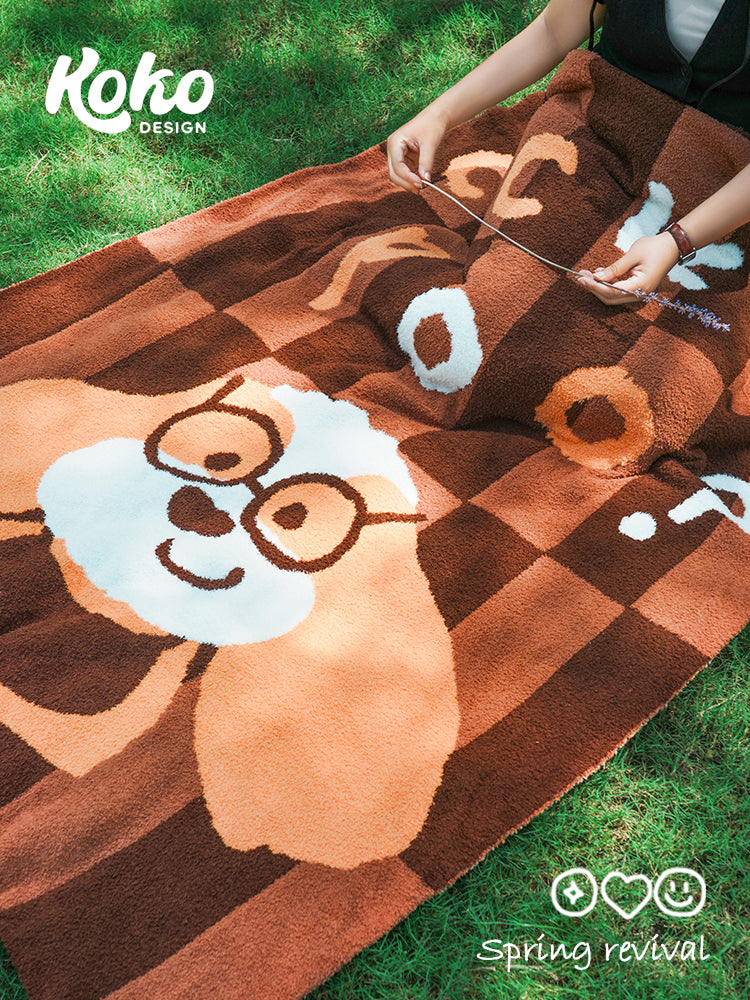 Veramou Cockapoo Half-Sided Fleece Throw Blanket – 45" x 63"