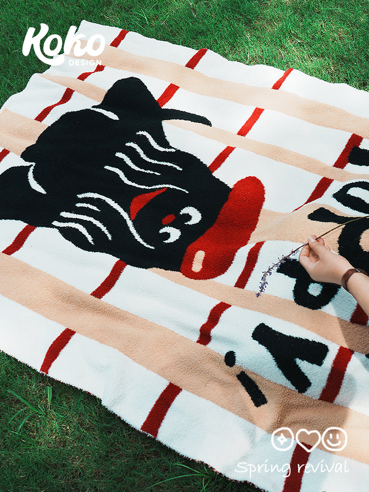 Veramou Meika the Cocker Spaniel Half-Sided Fleece Throw Blanket – 45" x 63"